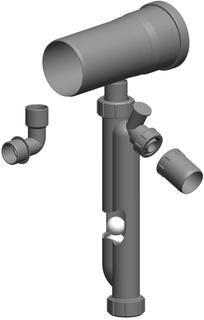 ATEC Kondensatablauf DN 80, mit Siphon