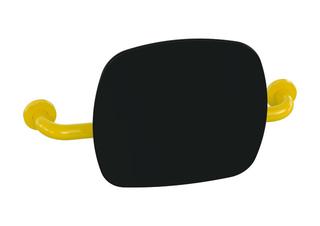 HEWI Rückenstütze 801 Wandabst. 150mm, Lehne sw, senfgelb