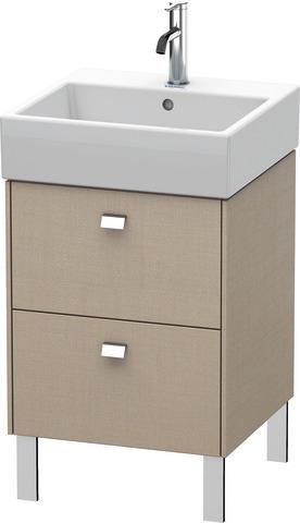 Artikelbild 1 des Artikels „Duravit Waschtisch-Unterschrank Brioso 48,4x45,9cm, chr/Leinen, 2 Ausz., steh. 48,4 x 45,9 cm | chrom/Leinen“