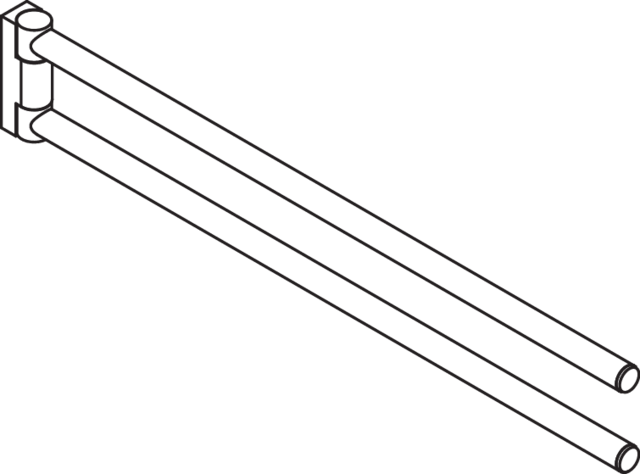 Artikelbild 3 des Artikels „HEWI Handtuchhalter System 162 445x70mm, pulverbes, sw tiefmatt, 2-tlg. 445 x 70 mm | pulverbeschichtet, schwarz tiefmatt“