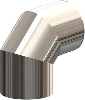ATEC Bogen PolyClassic +Iron/White 87Grad, DN 110/160, PP, Edelstahl blank