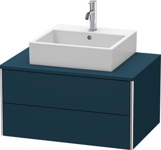 DU WTU XSquare 400x800x548mm,wandhängend Nachtblau sdm.,2 Schubkästen ES Ahorn