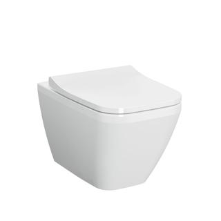 VitrA Wand-Tiefspül-WC Integra Square 36,5x54,5cm, 3/6 l, m geschl Spülr, w g