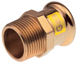 AIPS Übergangsnippel VSH XPress G6243G 18xR 1/2, Rotguss, HNBR-O-Ring, M-Kontur
