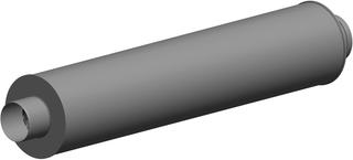 ATEC Zu- und Abluft-Schalldämpfer ZAS 29, DN 100, 1032mm, 30 dB, Kunstst.