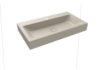 Kaldewei Wand-Waschtisch CONO 3090 90x50cm, 1 Hahnl., ch, P-E, warm grey 10