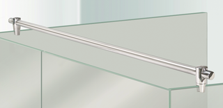 SP Haltestange rund Glas Glas chrom, 1000mm