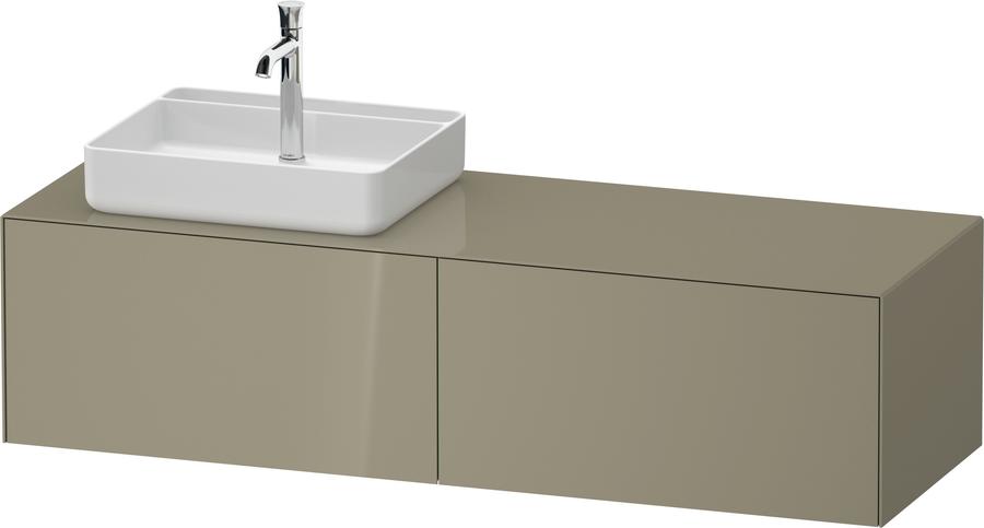 Artikelbild 1 des Artikels „Duravit WT-Unterschrank White Tulip 160x55cm, Be L, st-g g, N bs/m Beleucht. Steingrau Hochglanz | Nussbaum beidseitig/mit Innenbeleuchtung“