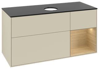 V&B WT-Unterschrank Wandbel. Finion 120cm, Pl bla m, Reg Oa ven, si Gr m Lac