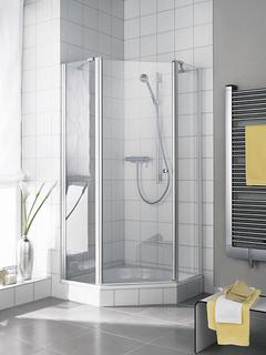 Kermi 5-Eck-Duschabtr Ibiza 2000 S m FF 101,5x47,4x185cm, silb. matt., G kl, li
