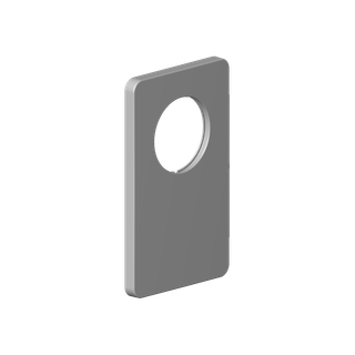 DO Rosette für Brause Ersatzteile 091102253 150 x 90 x 9,5 mm schwarz matt