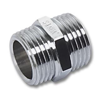 Sanha Doppelnippel 522 1/8, mit Sechskant, verchromt