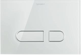 Duravit Betätigungsplatte DuraSystem 23x15,7cm, Glas weiß, für WC