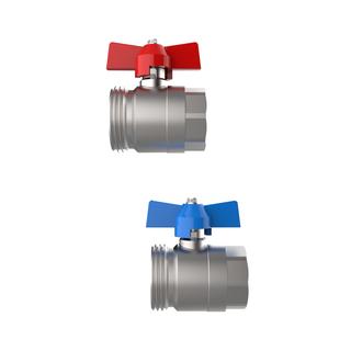 Strawa Kugelhahn-Set 1" IGx1 1/4" AG, flachdichtend, 2 Stück