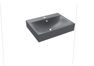 Kaldewei Wand-Waschtisch SILENIO 3044 60x40cm, 1 Hahnl., ch, P-E, cool grey70