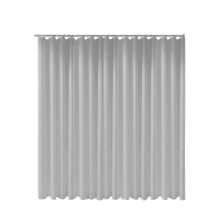 Keuco Duschvorhang Plan uni 2000x1800mm, 11 Ösen, lichtgrau