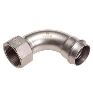 IBP Bogen PS4002G B Press Inox 28mmxRp 1, 90Grad, Edelstahl