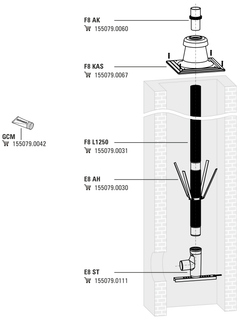 Daikin Abgasleitung Bausatz O DN 80, einwandig, flexibel, bis 12,7 m