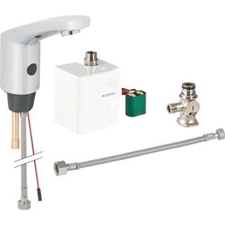 Geberit Infrarot-WT-Armatur Typ 185 Generator, hgl-vc, mit Untertischmischer