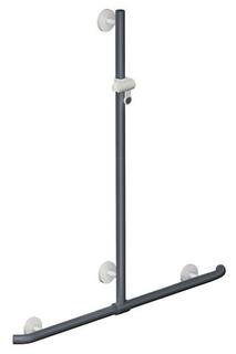 HEWI Duschhandlauf System 800 K 1250x962mm, umb, m versch.b. Brausest.