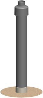 ATEC Flachdach-Abgasdurchgang 1040mm, DN 80/125, OBT Bitumen-Schweißb