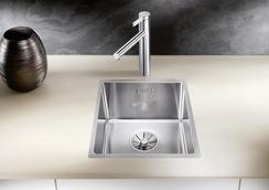 Blanco Becken CLARON 340-IF 38x44cm, ES sgl, o. Ablauffernbedienung