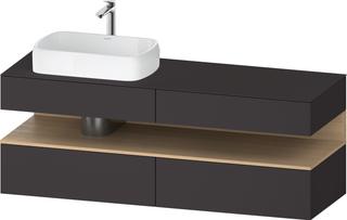 Duravit Waschtisch-Unterschrank Qatego 160x55x60cm, E na/gra m, Pl, B l, B