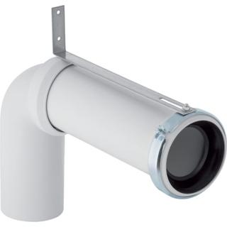 Geberit Anschlussbogen d= 110mm, 90Grad, mit Verlängerung, PP