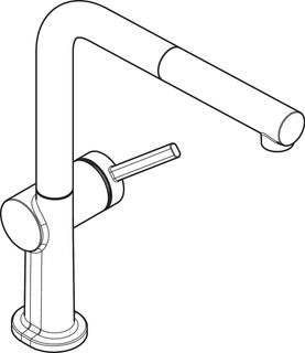 hansgrohe Spültisch-Einhebelmischer 270 Talis M54 mit Ausziehauslauf, 1jet