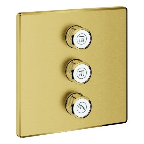 Artikelbild 1 des Artikels „GROHE Fertigset Grohtherm Smartcontrol UP-Vtl, 3-fa., eck., C sunrise gebürstet cool sunrise gebürstet“