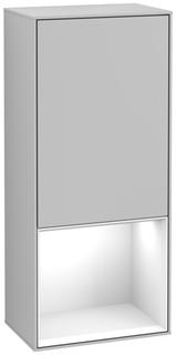 V&B Seitenschrank Finion 41,8x93,6cm, r, Rg unt glo wh., lig Gr m