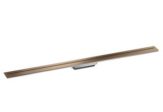 hansgrohe Duschrinne AXOR Drain 1200mm, Fertigset, z W, brush. red gol