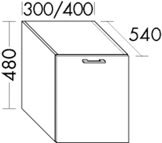 Burgbad Unterschrank sys30 40x48x54cm, Sana, 1 Auszug