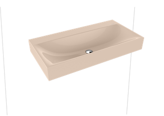 Kaldewei Wand-Waschtisch SILENIO 3045 90x40cm, 1 Hahnl., we., P-E, bahamabeige