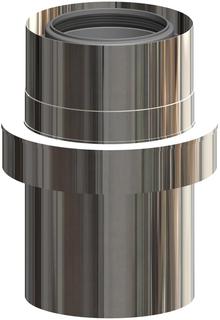 ATEC Zuluftrohr PolyClassic +Iron/White DN 100/150, PP, Edelstahl blank