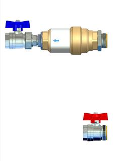 Strawa Anschlussgarnitur e-class AG 3/4" VSB25, 0,5-2,75 m3/h, hor