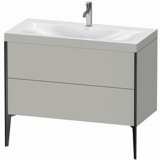 DU WTU XViu/Viu, 2 Ausz, 610x1000x480mm 1 HL,schw. m/Bet.grau matt,Ra. 07 ES Ah.