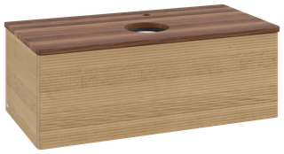 V&B WT-Unterschrank m F-Struktur Antao 100x36x50cm, HL, WBP w. wal, hon. Oa