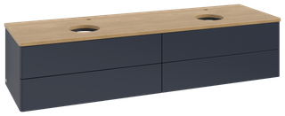 V&B WT-Unterschrank o. F-Struktur Antao 160x50cm, HL, WBP hon. Oa, md bl. m Lac