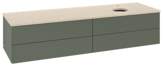 V&B WTU o. F-Struktur -Beleuchtung Antao 160x50cm, HL, WBP botti., lea gre. m Lac