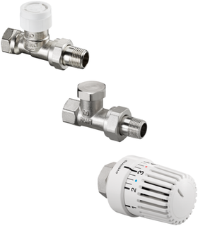Oventrop Thermostatventil-Set Uni LH DN 15, Durchgang, mit Thermostat