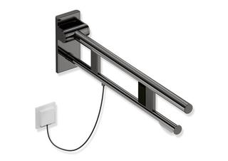 HEWI Stützklappgriff System 900 PVD Duo Halt. + E-Spül./Funktionst., R, 712mm, S