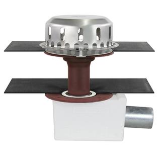 LORO X Komplett-Flachdachablauf Serie O DN 70, Ausl stl 3G, Mans, m WMD, 2tlg, H