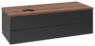 V&B WTU o. F-Struktur -Beleuchtg. Antao 120x36x50cm, HL, WBP w. wal, bla m Lac