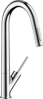 hansgrohe SPT-EHM 270 Axor Starck mit Ausziehbrause, chrom
