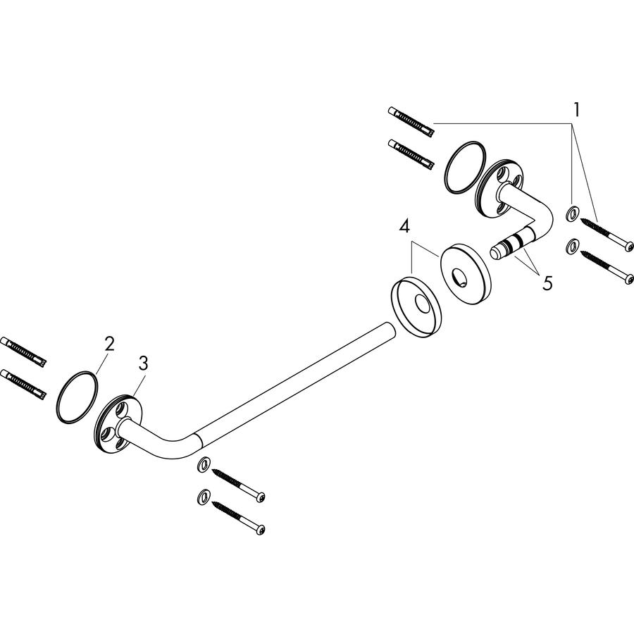 Artikelbild 4 des Artikels „hansgrohe Haltestange Axor Universal Circular 355 x 78 mm, Wandmontage “
