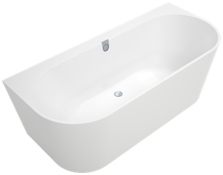 V&B Rechteck-Badewanne Oberon 2.0 180x80cm, Quaryl, stone white