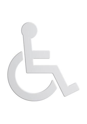 Artikelbild 1 des Artikels „HEWI Symbol Rollstuhl 801 135x150x3mm, selbstkl., matt, signalweiß signalweiß“