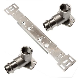 Sanha Montageset NiroSan Press 9980G 18mmx1/2", mit Wandscheiben