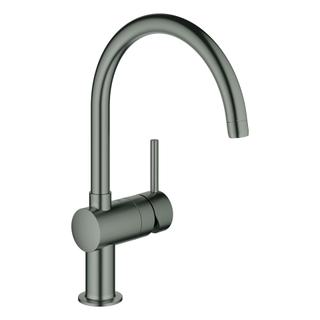 GROHE Spültisch-Einhebelmischer Minta 1/2", C-Auslauf, hard graphite gebürstet
